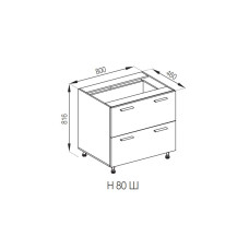 Кухонна секція нижня Н 80 Ш FAVORIT Б'янка Світ меблів