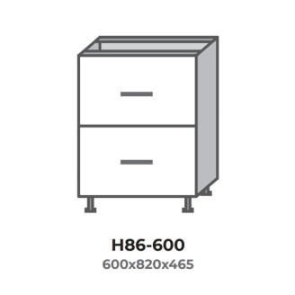 Кухонна секція Н86-600 нижня 600 дві шухляди Оптима Еверест  