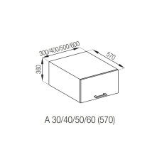 Кухонная секция антресоль А 30 (570) Марта Мир мебели