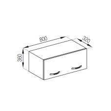 Кухонная секция антресоль А 80 (320) Прованс Мир мебели 