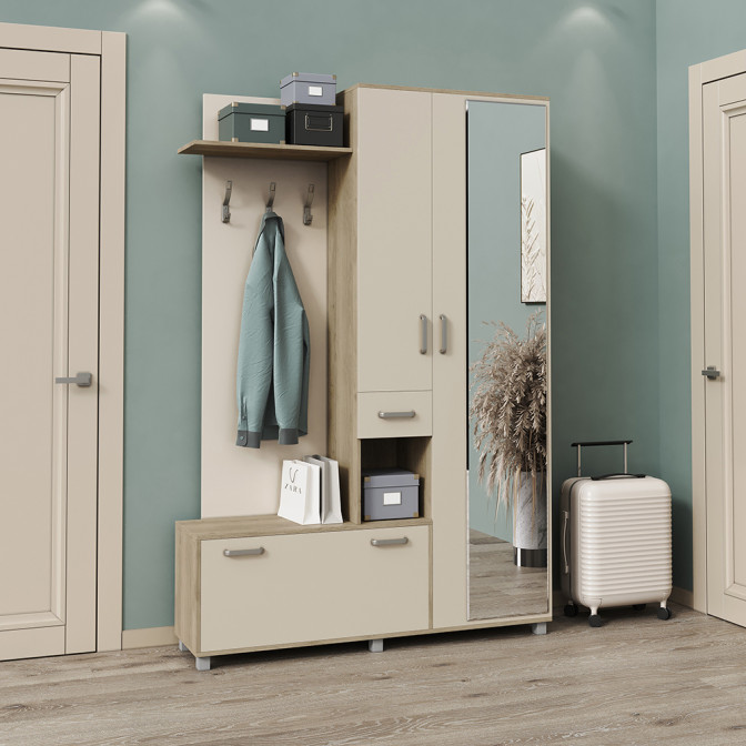 Передпокій Реприза Дуб Білий / Сатин Світ Меблів