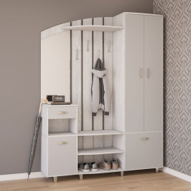 Прихожая Каролина Артвуд Светлый / Пепельный Мир Мебели