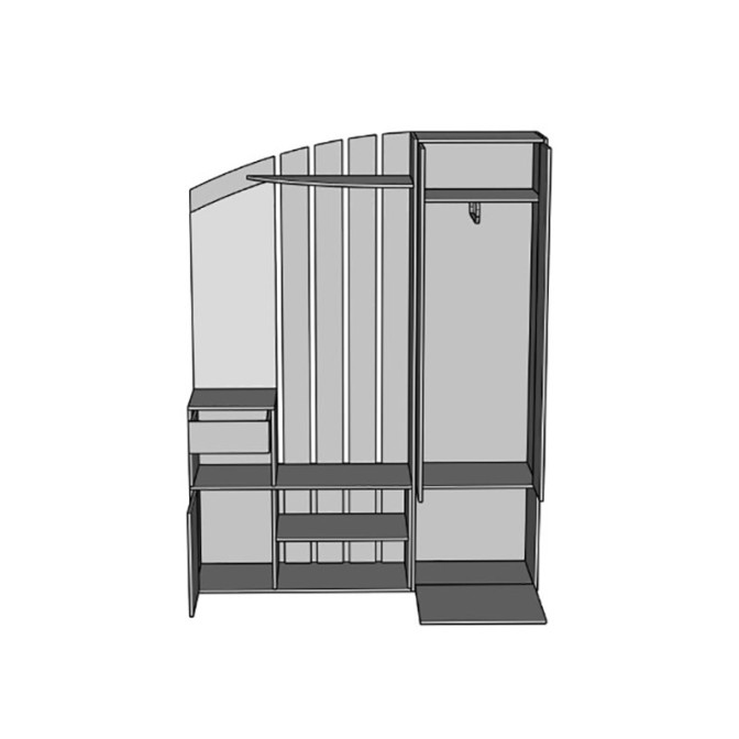 Передпокій Кароліна Артвуд Світлий / Попелястий Світ Меблів