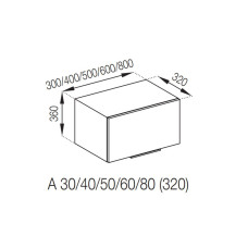 Кухонная секция антресоль А 60 (320) Милана Мир мебели