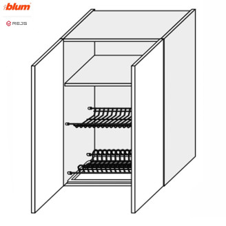 Кухонна секція Валенсія верхня 60ВС/900 2дв Сушка Pro Blum Rejs VL-565W/9003 MiroMark