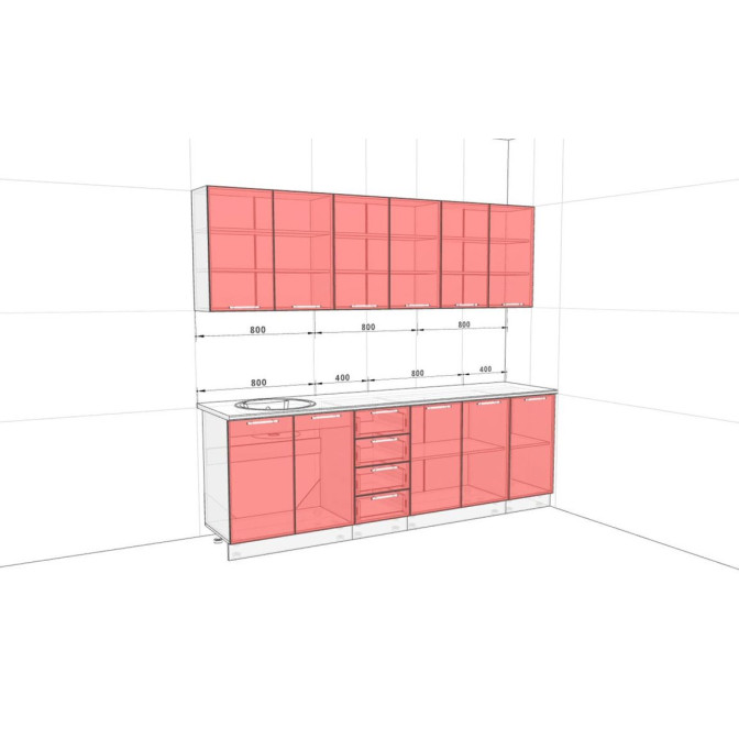 Модульна кухня Хайтек Комфорт меблі
