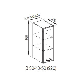 Кухонна секція верхня В 40 (h-920) Домініка Світ меблів Кухонна секція верхня В 40 (h-920) Домініка Світ меблів