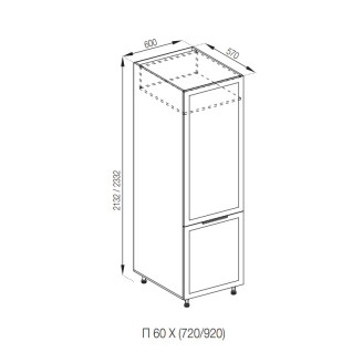 Кухонна секція пенал П 60 Х Анна Світ меблів