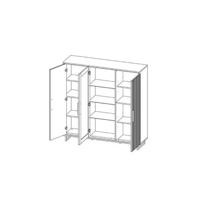 Вітрина Стелла 2Д1В Mebel Servise