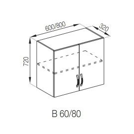 Кухонная секция верхняя В 80 Оля Мир мебели  