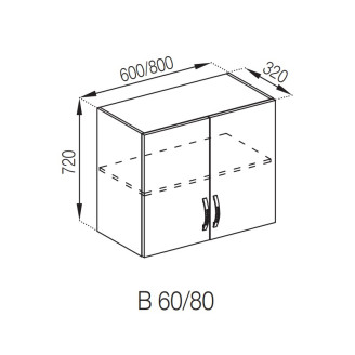 Кухонная секция верхняя В 80 Оля Мир мебели  
