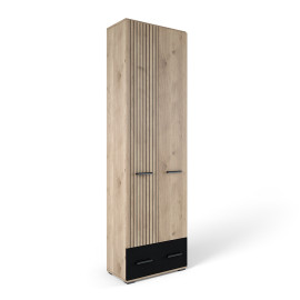 Шкаф Дуб Белый / Черный Амбре Мир Мебели 