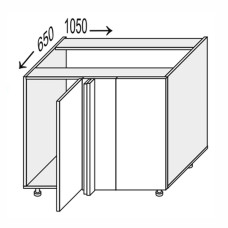 Кухонна секція Мері нижня Кут Н 90° 1050х650/820 1дв MR-093W/9003gl MiroMark