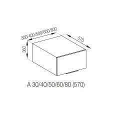 Кухонная секция антресоль А 40 (570) Милана Мир мебели