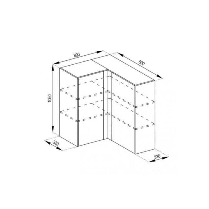 Кухонная секция верхняя 80*80 Графити Мир мебели