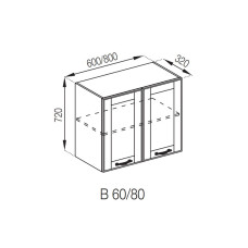 Кухонная секция верхняя В 60 Доминика Мир мебели 