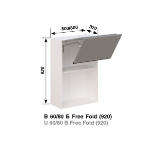 Кухонная секция верхняя В 80 Б Free Fold (920) Тина Мир мебели