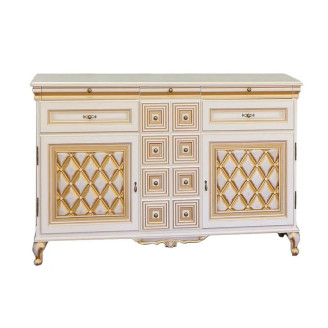 Комод 2Дв 1.7 Белый ДСП / Прованс Светлый Ливорно Мир Мебели