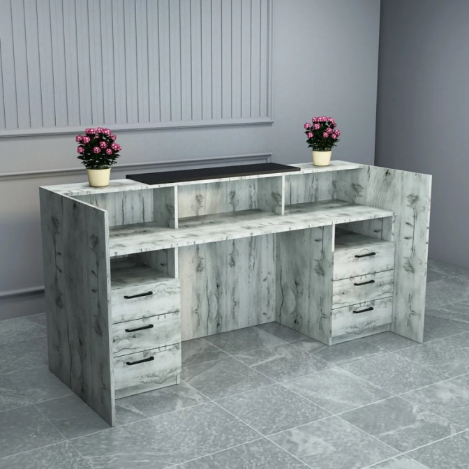 Ресепшин-1 стол стойка Дуб Крафт Белый Гамма стиль