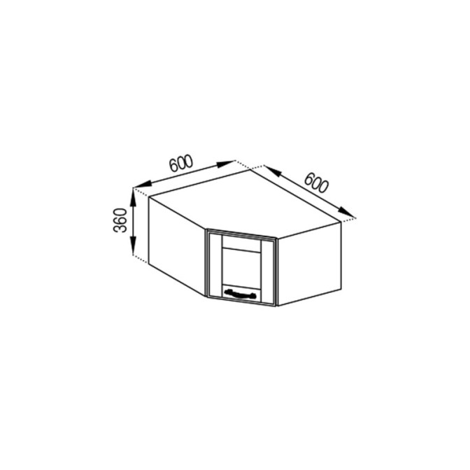 Кухонная секция антресоль А 60*60 Доминика Мир мебели 