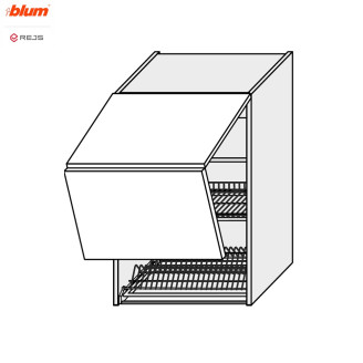 Кухонна секція Валенсія верхня 80ВС/900 2дв Сушка Aventos Pro Blum  +  Rejs VL-588W/9003 MiroMark