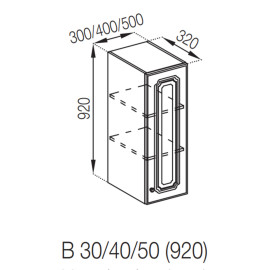 Кухонна секція верхня В 30 (h-920) Валенсія Світ меблів