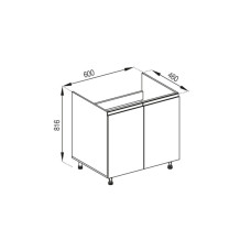 Кухонная секция нижняя Н 60М Тина Мир мебели