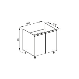 Кухонная секция нижняя Н 60М Тина Мир мебели