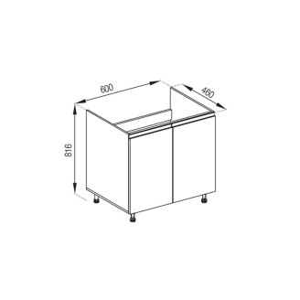 Кухонна секція нижня Н 60М Тіна Світ меблів