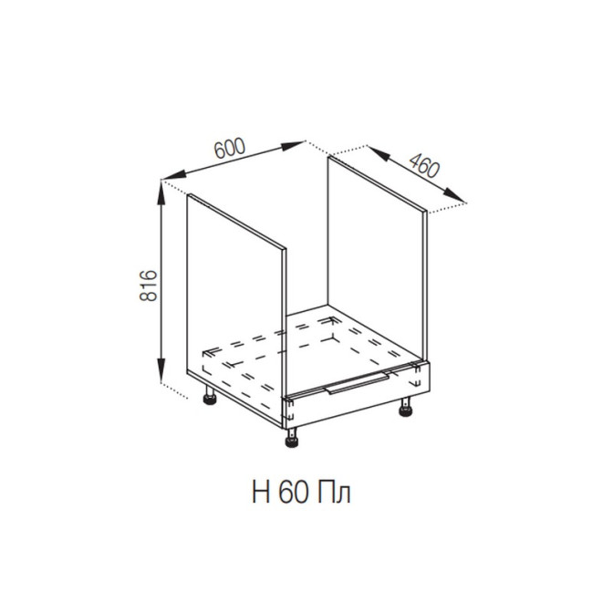 Кухонная секция нижняя Н 60Пл LUX Анна Мир мебели 