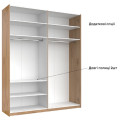 Шафа-купе 2,0x2,4 Белла / Bella Глянець Білий MiroMark BL-85-WB