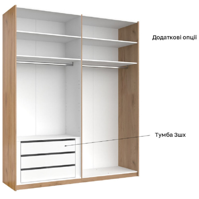 Шафа-купе 2,0x2,4 Белла / Bella Глянець Білий MiroMark BL-85-WB