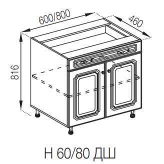 Кухонна секція нижня Н 60 ДШ FAVORIT Валенсія Світ меблів Кухонна секція нижня Н 60 ДШ FAVORIT Валенсія Світ меблів