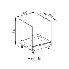 Кухонная секция нижняя Н 60Пл LUX Милана Мир мебели