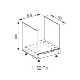 Кухонна секція нижня Н 60Пл LUX Мілана Світ меблів