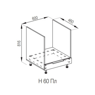 Кухонна секція нижня Н 60Пл LUX Мілана Світ меблів