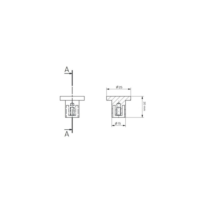 Ручка алюминиевая D25*H20 HL-34-GL Золотой MiroMark