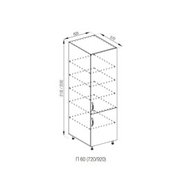 Кухонная секция пенал П 60 Прованс Мир мебели