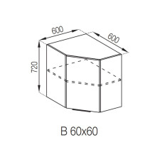 Кухонная секция верхняя 60*60 Алиса Мир мебели