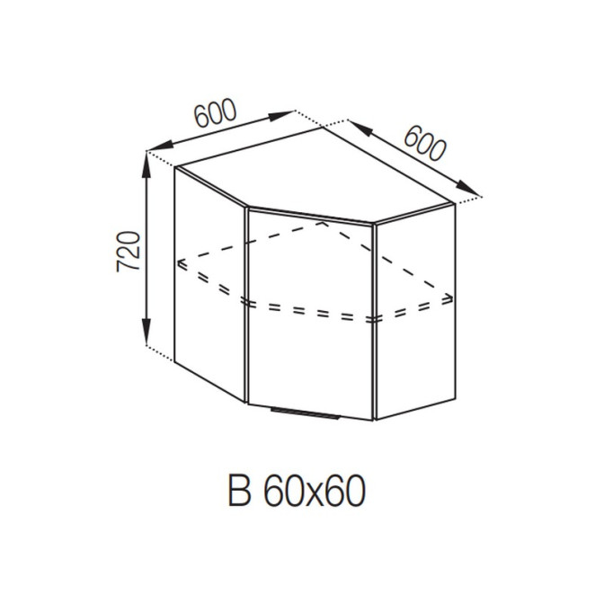 Кухонная секция верхняя 60*60 Алиса Мир мебели