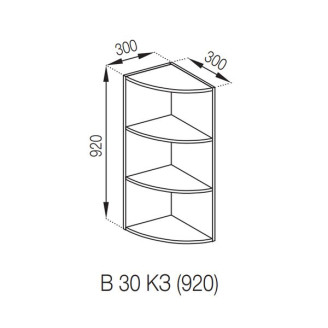 Кухонна секція верхня В 30КЗ (h-920) Оля Світ меблів  