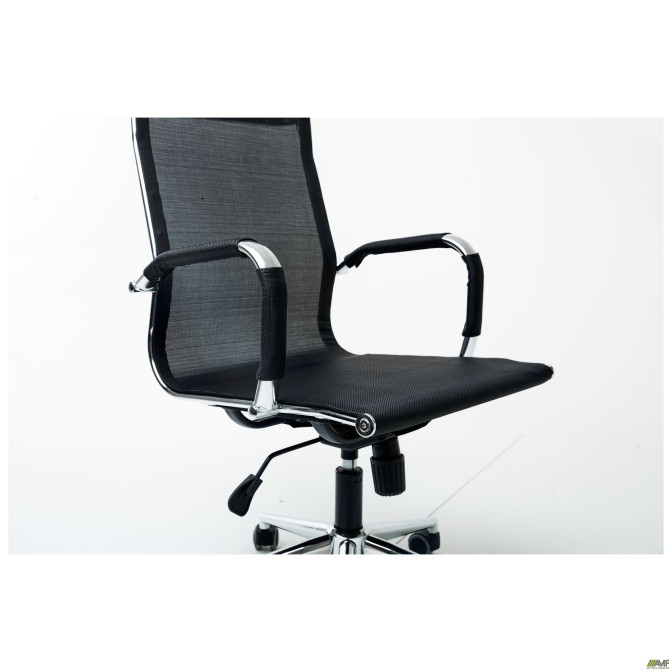 Крісло Slim Net HB Хром Tilt сірий AMF