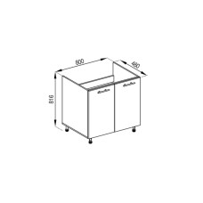 Кухонна секція нижня Н 80М Адель Світ меблів