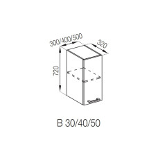 Кухонная секция верхняя В 40 Марта Мир мебели