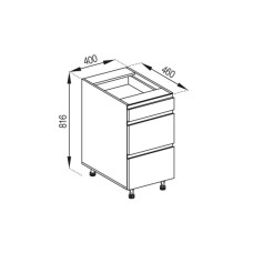 Кухонная секция нижняя Н 40Ш LUX Влада Мир мебели