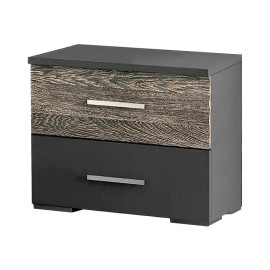 Тумба прикроватная Лилея Новая Дуб Гранж / Антрацит Мир Мебели