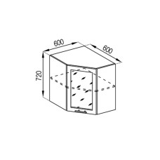 Кухонна секція верхня 60*60Ск Адель Світ меблів