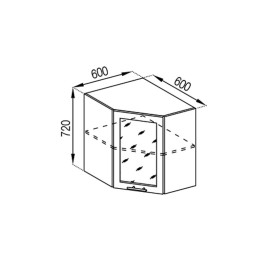 Кухонна секція верхня 60*60Ск Адель Світ меблів
