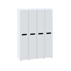 Шкаф 4Д 150 Глянец Белый / Чёрный Бьянко Мир Мебели