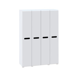 Шкаф 4Д 150 Глянец Белый / Чёрный Бьянко Мир Мебели